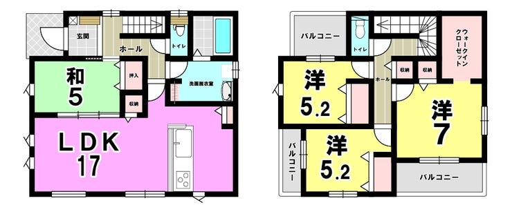 【間取り】
カウンターキッチン♪省エネ給湯器♪ウォークインクローゼット♪春日市惣利の新築一戸建て♪