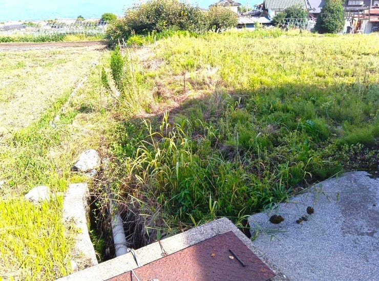 道路の反対側の境界