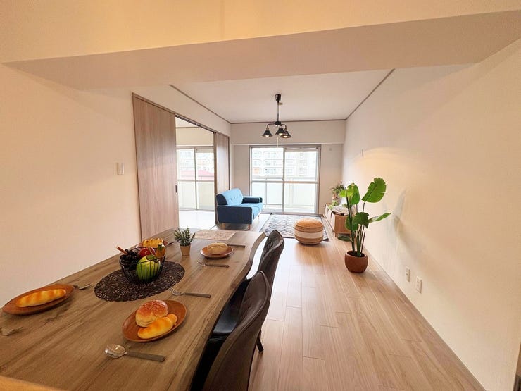 空間の中心は全てLDK。広々とした作りです。