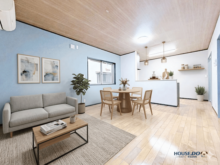 家具を配置した際のリビングのイメージです。
お好みのインテリアで、ご家族らしい空間づくりを楽しめます。