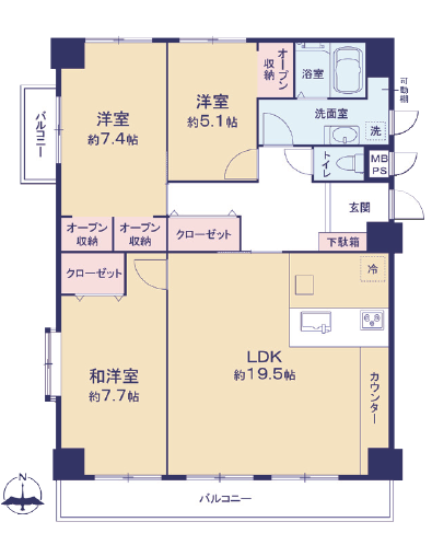 【間取り】
【Floor Plan】
2階3方角部屋 3LDK
※図面と完成時に相違がある場合は現況優先とします。
