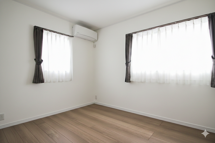 *東側5.3帖洋室*
全室フローリングです。汚れてもお掃除がしやすいです。
(CG加工あり。現況と異なる場合があります)