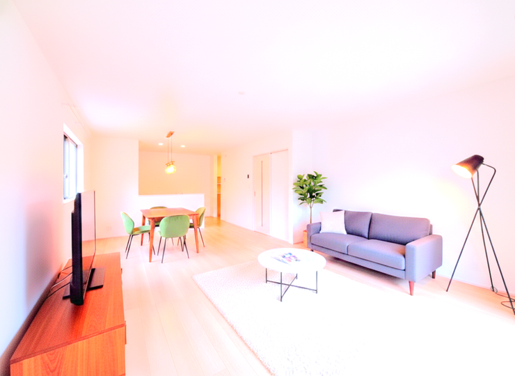 ※本画像はAIによるCGで作成されており、家具や家電はイメージです。
縦長のLDKはどこにいてもLDK全体が見渡しやすく、ぱっと見て室内の様子が把握できます。