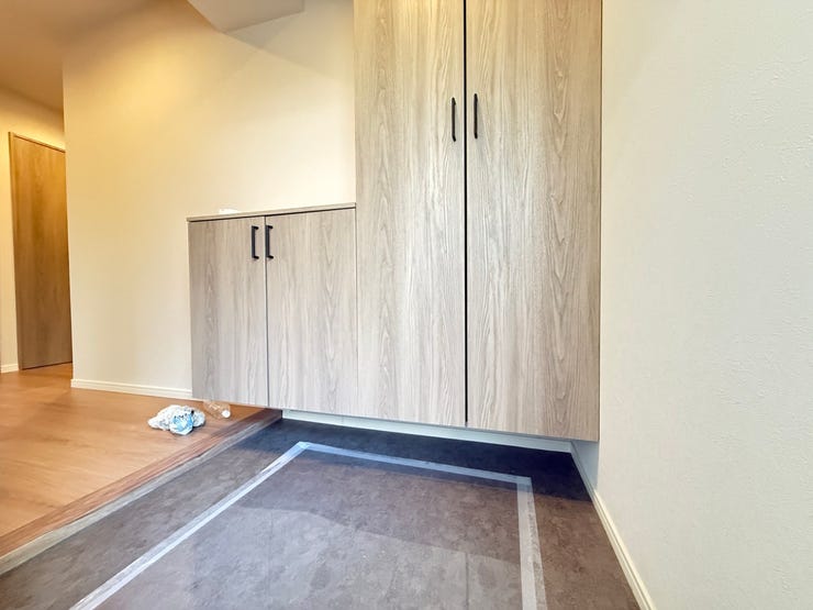 清潔感がある空間にして頂ける様にゆとりのあるシューズボックス♪