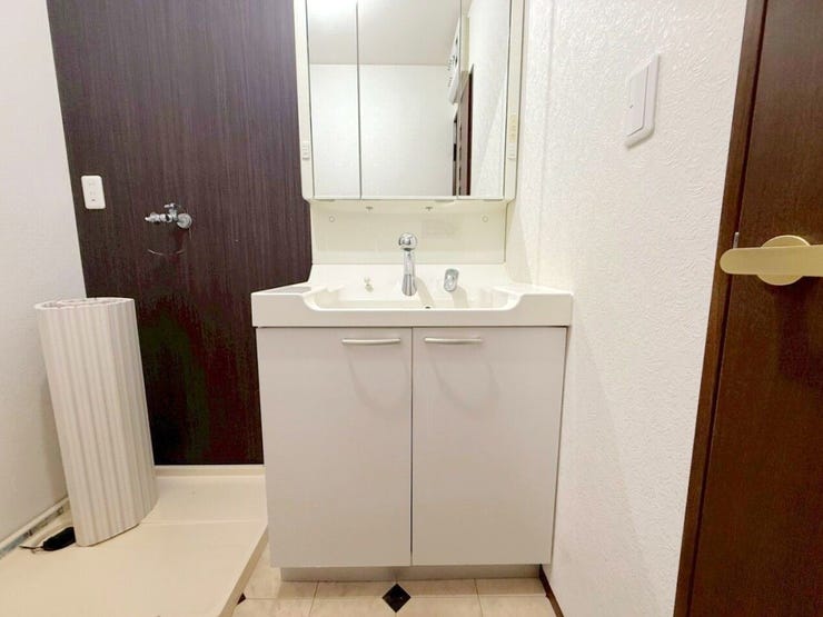 毎日使う場所だからいつもきれいにしておきたい場所。収納物が多い洗面化粧台だからこそ、出し入れしやすく使いやすいスッキリ保てる豊富な収納スペースを確保。