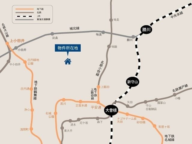 名古屋市名城線「黒川」まで徒歩23分