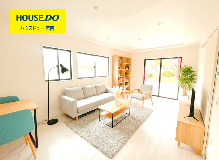 【リビング】
※本画像はAIによるCGで作成されており、家具や家電はイメージです。
縦長のLDKはどこにいてもLDK全体が見渡しやすく、ぱっと見て室内の様子が把握できます。