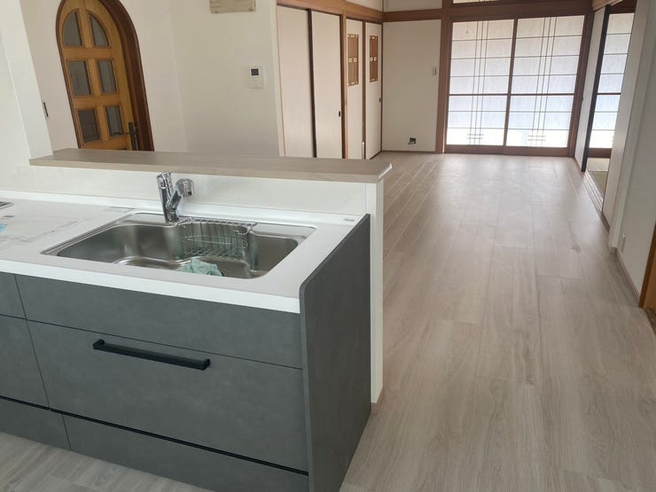 対面キッチンのリビング!