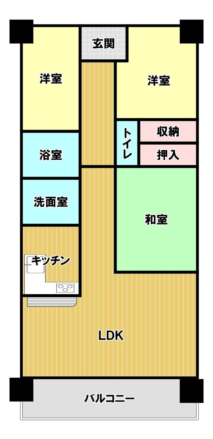 【間取り】
スペースを最大限活用した効率的な間取り。暮らしに必要な機能がしっかり詰まった設計です。