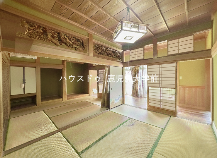 床の間、収納がある和室
家具などはAIで消しています。