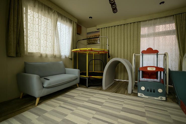 木目の落ち着きを感じられる洋室。窓があるので換気も良好です。※実際の写真から生活用品を消すCG加工をしています。