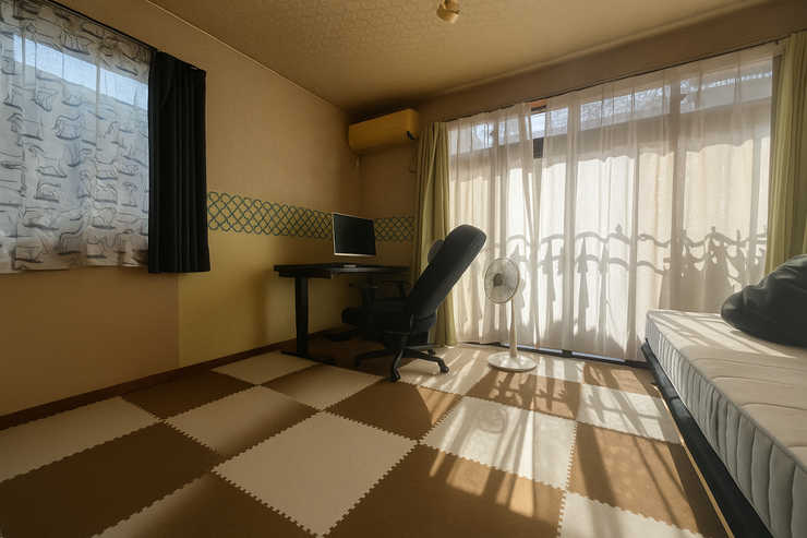 お子様のお部屋や主寝室としてはもちろん、来客時の宿泊スペースや趣味のお部屋など、多目的にご利用いただけます。※実際の写真から生活用品を消すCG加工をしています。