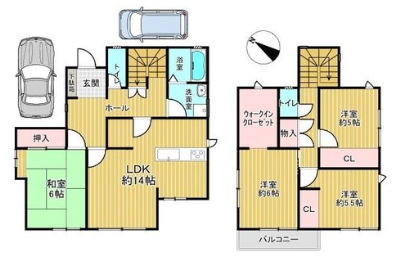 【間取り】
図面と現況に相違がある場合、現況優先となります
リフォーム完成後の予定間取りです。
(変更となる可能性があります)