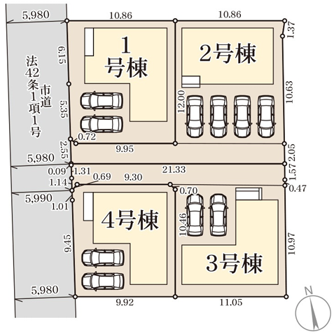 ■1号棟・車2台駐車可能■