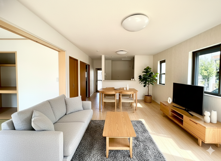 【Living】こちらの画像はAIによる家具イメージです。お部屋の雰囲気を感じてみてください♪