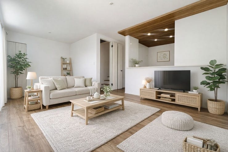 リビング家具設置イメージ図
本画像は、AIによるイメージCGにて作成されております。
実際の現地には家具・調度品は置かれておりません。
家具・調度品等は 、本物件の価格には含まれません。