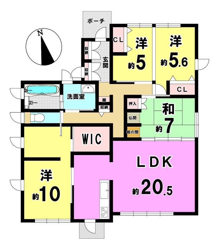 【間取り】
築浅美麗な平屋戸建て♪カーポート2台分で雨の日も安心♪