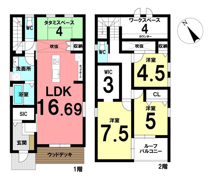 【間取り】
3LDK+Sの間取りとなっております。ワークスペースもあり、仕事や趣味に集中できる環境を確保できます。