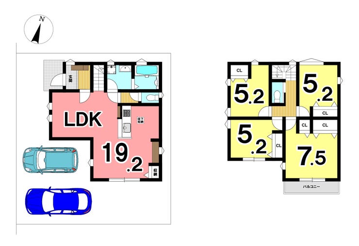 【間取り】
※図面と現況が異なる場合は現況優先となります。