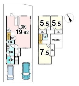 【間取り図】
建物価格2200万円、外構費80万円、水道協力費80万円