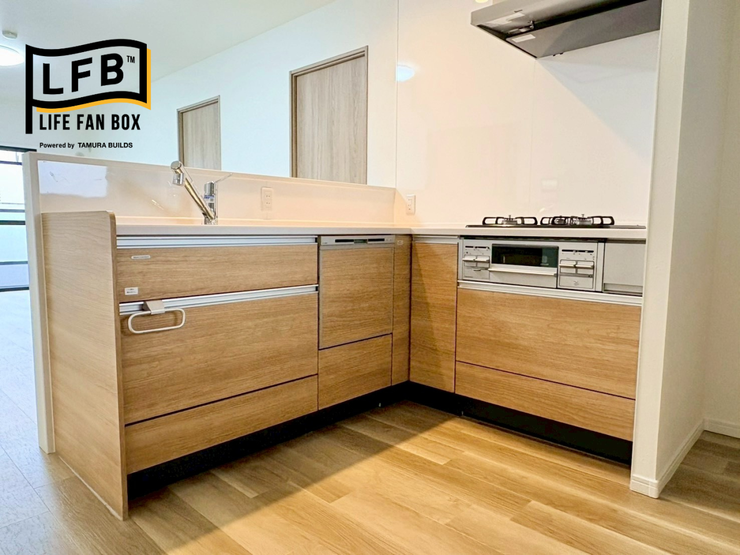 キッチンカウンターはリビング側との間仕切りにもなっており、手元を隠せる設計で生活感が出にくそうですね♪
※2026.1.23撮影