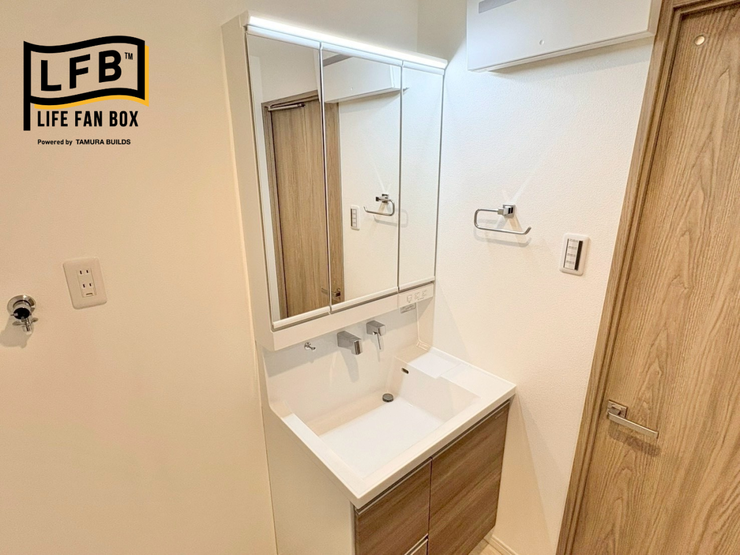 洗面ボウルが広く、また横のカウンターも広い設計で、使い勝手が良さそうですね♪
※2026.1.23撮影