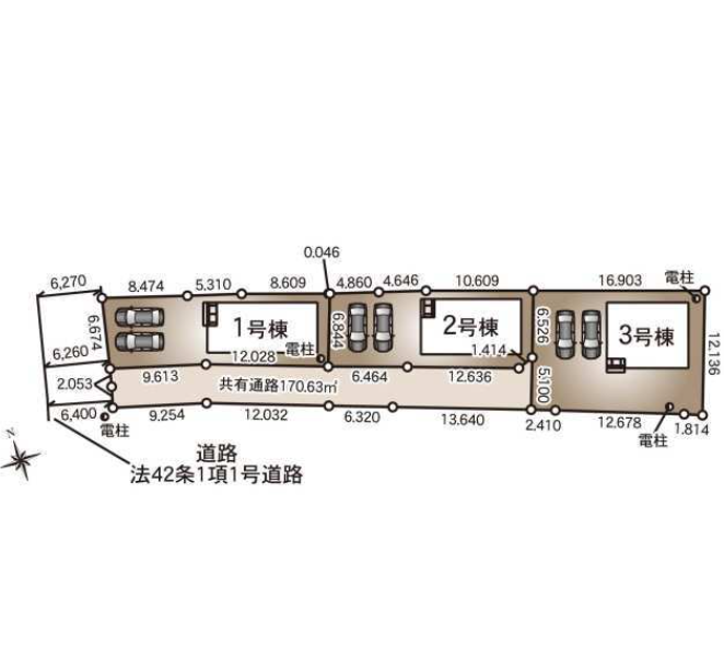 全3区画の分譲地です。3棟を同時に工事することで建築時に必要なコストを削減。光市内で新築物件をお探しの方にお勧めです。