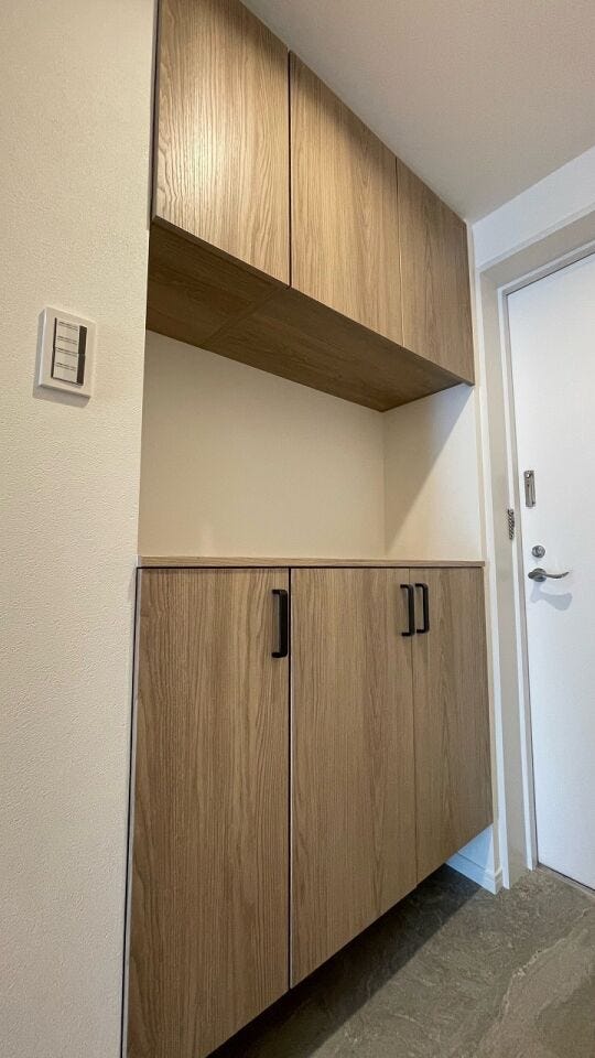 シューズボックス付きの玄関です。お気に入りの靴がたくさん収納出来ます