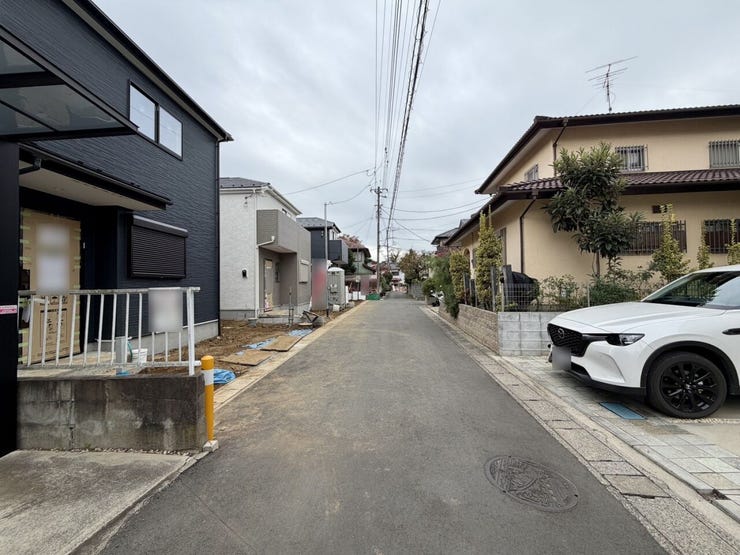 一戸建ての多いエリア。静かで落ち着いた雰囲気