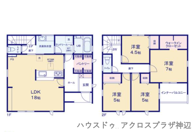 2号地間取り図
土地面積:165.31平米
建物面積:101.19平米
2280万