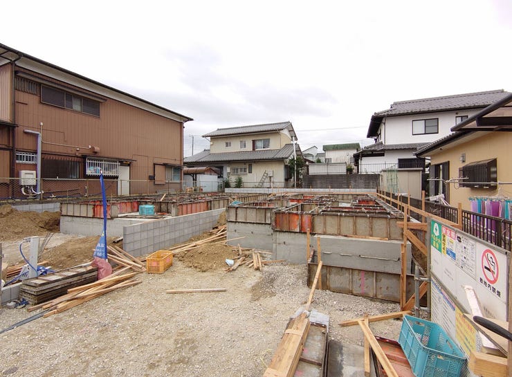基礎捨てコン完了、型枠・配筋待ち♪