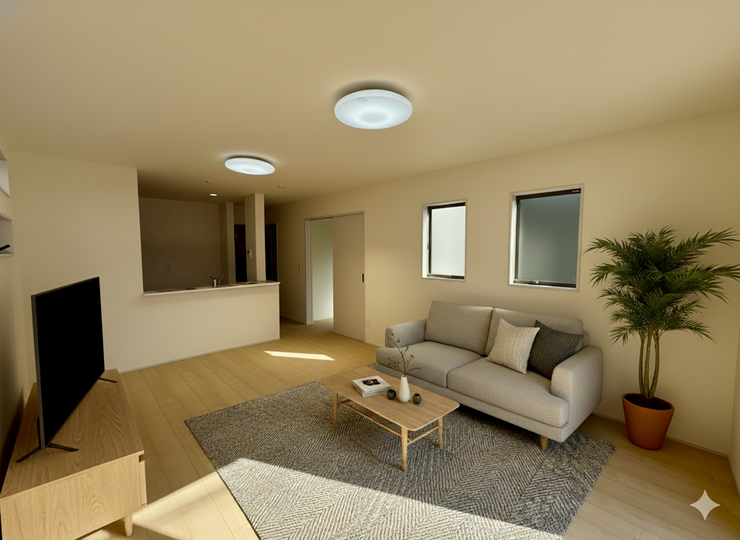 【Living】こちらの画像はAIによる家具イメージです。お部屋の雰囲気を感じてみてください♪