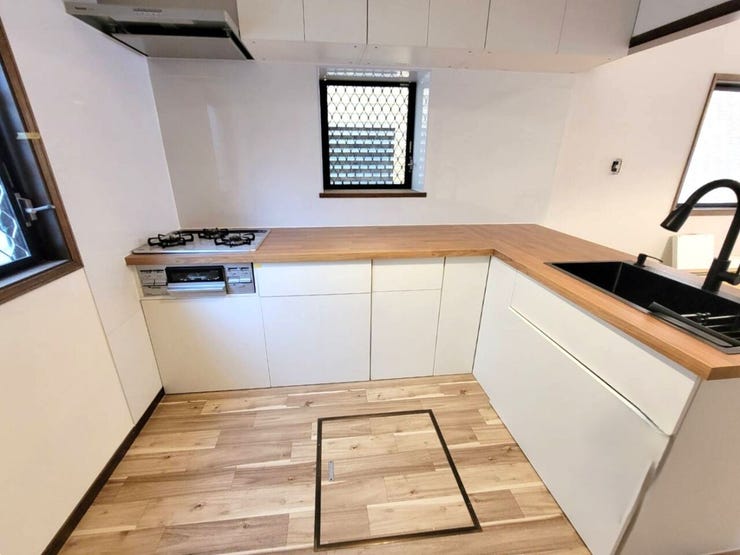 ◇L字型キッチンで作業スペースが広く収納も豊富♪