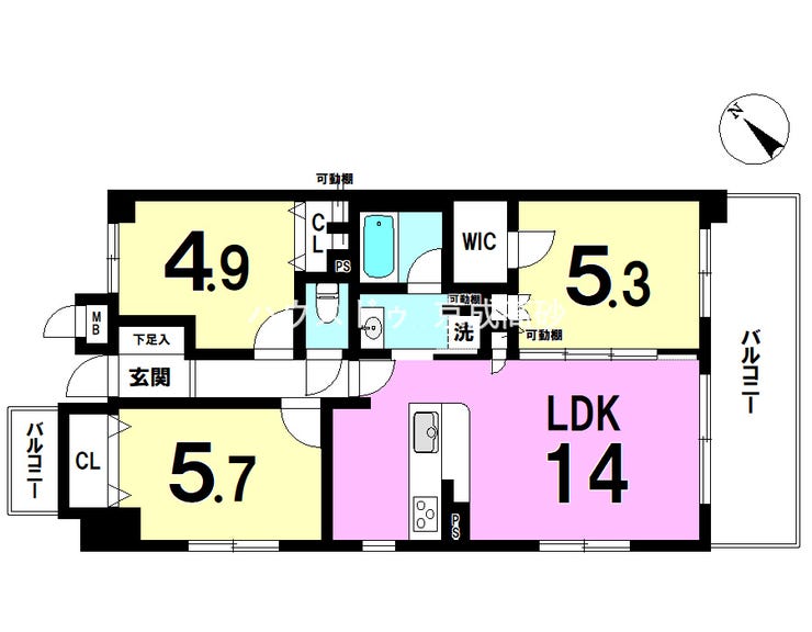 【間取り】
※図面と現況が異なる場合は現況優先致します