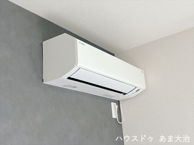 エアコン設置済です。初期費用が抑えられるのはうれしいですね。