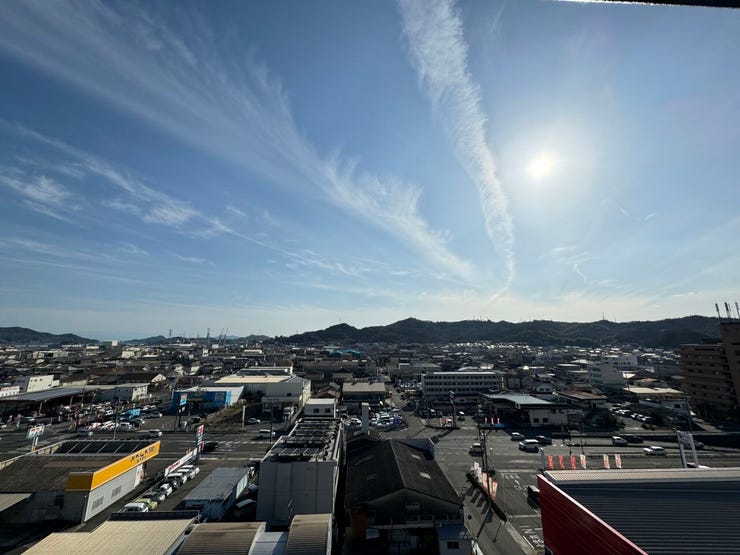 眼下に広がる大パノラマ!最上階につき見晴らし良好。