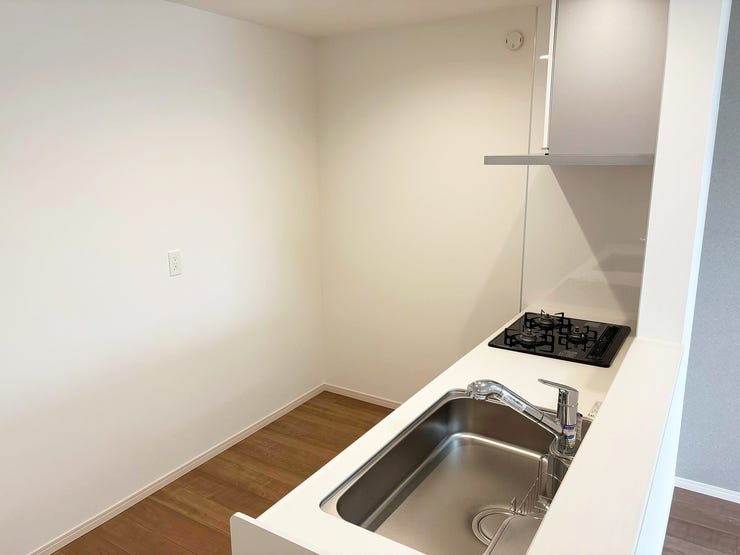 便利な3点コンロで料理もはかどります