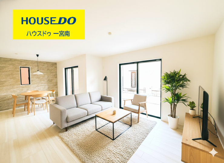 【リビング】
※本画像はAIによるCGで作成されており、家具や家電はイメージです。
18帖以上のLDKはゆったりと過ごせる広さです。家具を配置しても圧迫感が少なく、快適な生活空間を確保できます