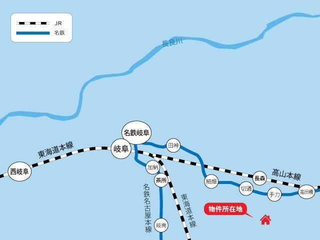 名鉄各務原線 手力駅 徒歩10分
名鉄各務原線 切通駅 徒歩17分