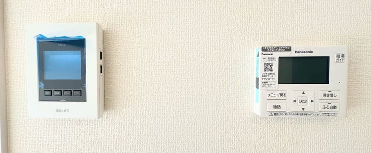 モニター付きインターホン、給湯パネル