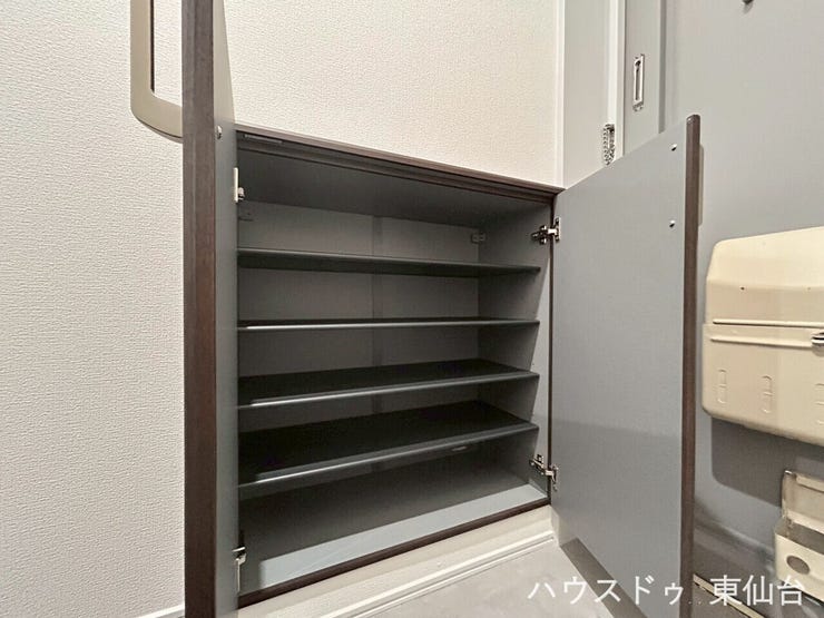 収納力のあるシューズボックス付きで、玄関まわりもすっきり快適