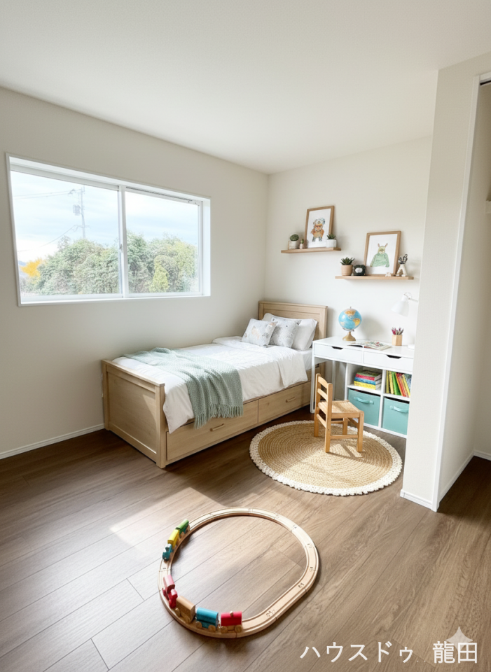 ■□■洋室■□■
明るいお部屋で、子供部屋にもいいですね。
※家具を入れたイメージ写真です