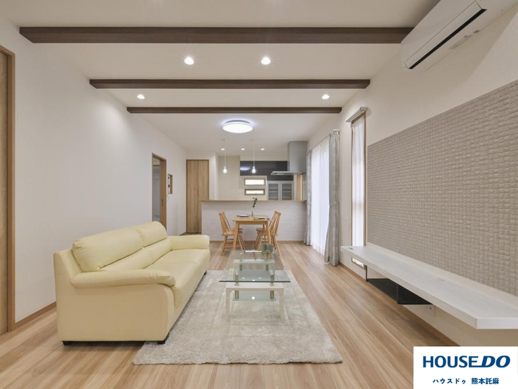 17.5帖の広いリビングは家族のだんらんはもちろん、お子様のリビング学習にもぴったり