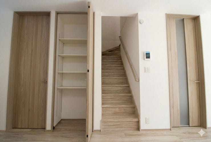 嬉しい収納◎リビング階段なので家族のコミュニケーションを自然ととることができます。