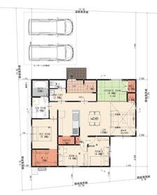 【間取り図】
4LDKの平屋♪シューズインクローゼット・ウォークインクローゼット・パントリーがあり収納豊富！※参考プランです