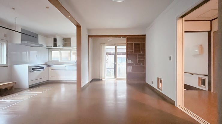 家族が集う中心となる、広々とした16帖のリビング。キッチンが隣接しており、調理や配膳、片付けがスムーズに行えるほか、家事をしながら家族との会話も楽しめます。