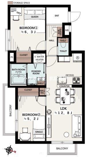 【間取り】
※図面と現況が異なる場合は現況優先致します