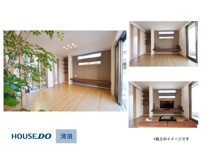 フローリングは、キズの付きにくい特殊塗装を採用し、内装ドアや仕上げ材は、堂々とした木目が存在感の有る空間を演出いたします。