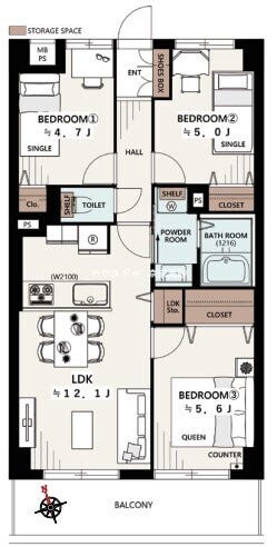 【間取り】
※図面と現況が異なる場合は現況優先致します。