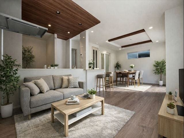 【リビング】
※写真はイメージです。
実際の写真に家具や調度品をCG合成したものです。
(家具等は販売に含まれておりません。)